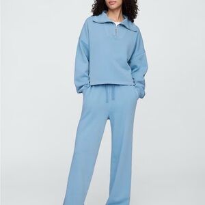 GAP 2 Pc Blue Quarter-Zip Sweatshirt and Pants Set Medium
